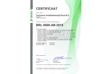 DEKRA certificaat Rood B.V.