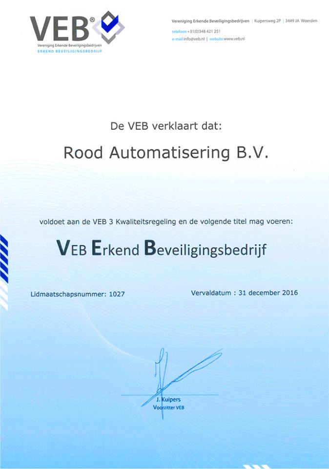 DEKRA certificaat Rood B.V.